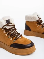 Clarabelle tevebarna női bakancs textil anyagból