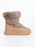 Janicia khaki női csizma ökológiai bőrből és textil anyagból