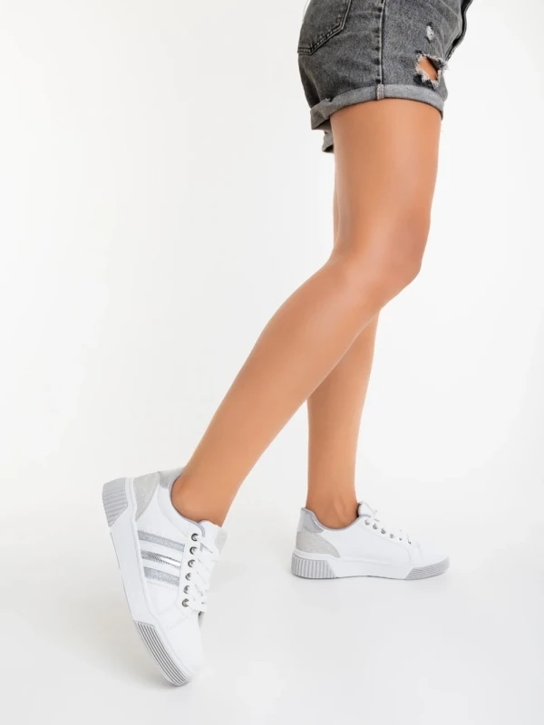 Pricilla fehér női sportcipő ökológiai bőrből