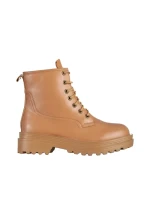 Adora bézs női bokacsizma, műbőrből készült