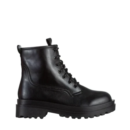 Adora fekete női bokacsizma, műbőrből készült