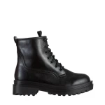 Adora fekete női bokacsizma, műbőrből készült