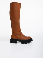 Mukta világos barna női csizma ökológiai bőrből