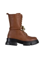 Roiza barna női bakancs, műbőrből készült