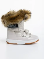 Delyth bézs női csizma ökológiai bőrből és textil anyagból