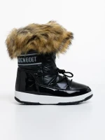 Delyth fekete női csizma ökológiai bőrből és textil anyagból