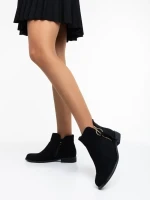Sharyl fekete női bokacsizma textil anyagból