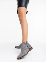 Sharyl szürke női bokacsizma textil anyagból