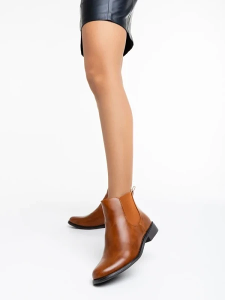 Sandie tevebarna női bokacsizma ökológiai bőrből