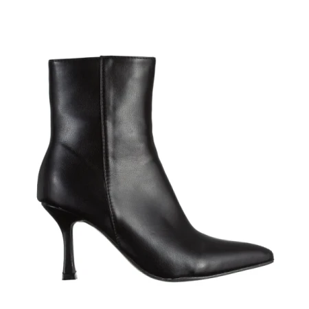 Kailani fekete női bokacsizma, műbőrből készült