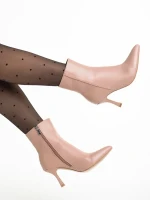 Kailani rózsaszín női bokacsizma, műbőrből készült