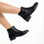 Darinda fekete női  bokacsizma ökológiai bőrből