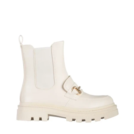 Patrisha bézs női bokacsizma, műbőrből készült