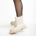 Patrisha bézs női bokacsizma, műbőrből készült