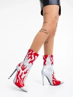 Sebille ezüstszínű női bokacsizma ökológiai bőrből