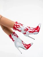 Sebille ezüstszínű női bokacsizma ökológiai bőrből