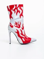 Sebille ezüstszínű női bokacsizma ökológiai bőrből