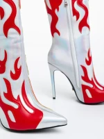 Sebille ezüstszínű női bokacsizma ökológiai bőrből