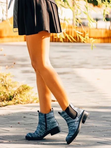 Desirae fekete női bokacsizma ökológiai bőrből