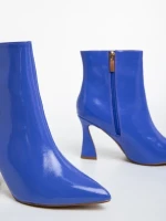 Deianira lila női bokacsizma lakkozott ökológiai bőrből