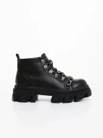 Elinora fekete női bakancs ökológiai bőrből