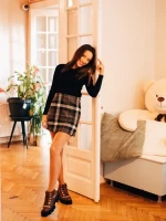 Elinora barna női bakancs ökológiai bőrből