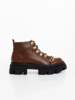 Elinora barna női bakancs ökológiai bőrből