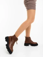 Lunaria barna női bakancs ökológiai bőrből