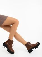 Lunaria barna női bakancs ökológiai bőrből