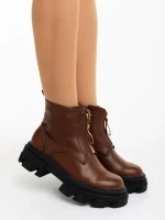 Lunaria barna női bakancs ökológiai bőrből