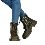 Kasina zöld női bakancs