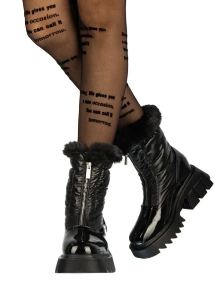 Bosti fekete női bakancs