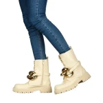 Emika bézs női bakancs