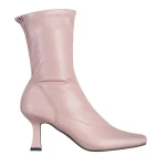 Journee rózsaszín női bokacsizma, műbőrből készült