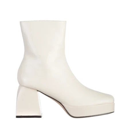 Emersyn bézs női bokacsizma, műbőrből készült