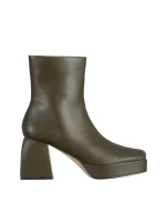 Emersyn zöld női bokacsizma, műbőrből készült