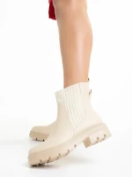 Elsie női bézs csizma ökológiai bőrből