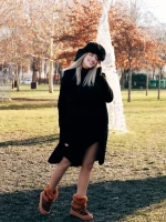 Razenda leopárd mintás női csizma textil anygaból