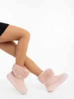 Nelina rózsaszin női csizma textil anyagból