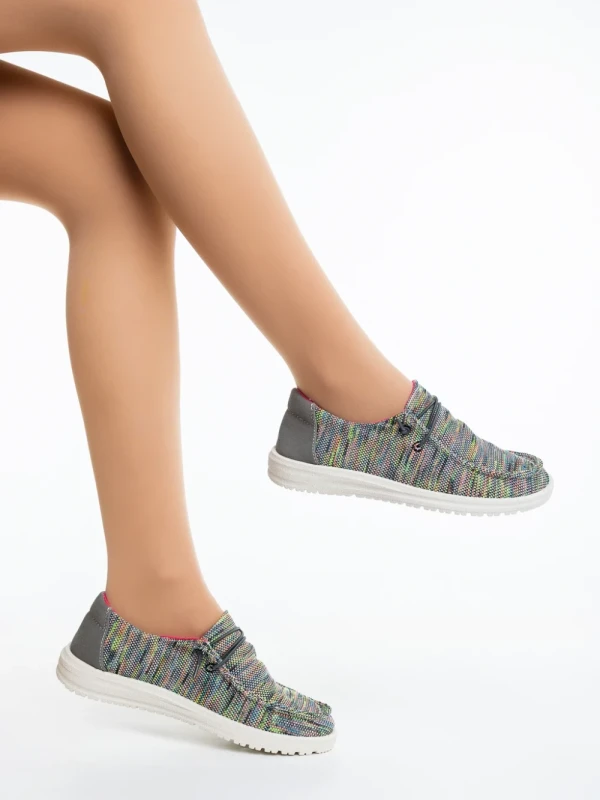 Maziva zöld női alkalmi cipő textil anyagból