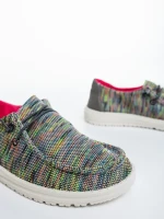 Maziva zöld női alkalmi cipő textil anyagból