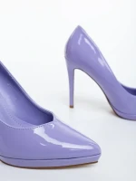 Rhoda lila női magassarkú cipő lakkozott ökológiai bőrből