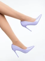 Simria lila női magassarkú cipő lakkozott ökológiai bőrből