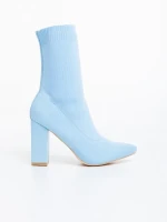 Elyta kék női csizma textil anyagból