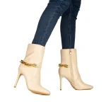 Cyntia bézs női bokacsizma