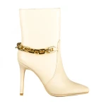 Cyntia bézs női bokacsizma