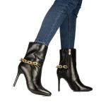 Cyntia fekete női bokacsizma