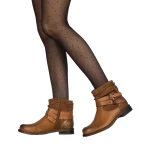 Pertina camel női bokacsizma