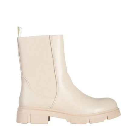 Kiana bézs női csizma, műbőrből készült