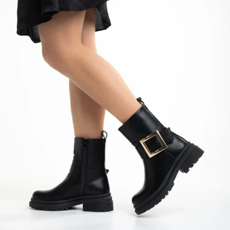 Joana fekete női csizma ökológiai bőrből